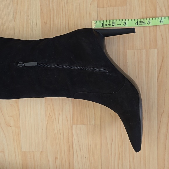 Kendall & Kylie Zanna Black Suede Sexy Over The Knee High Heels Boots Size 9M - Picture 8 of 16